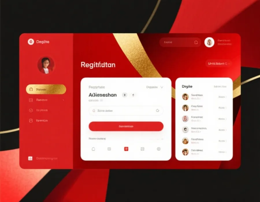 幸运飞艇会员注册界面示意图